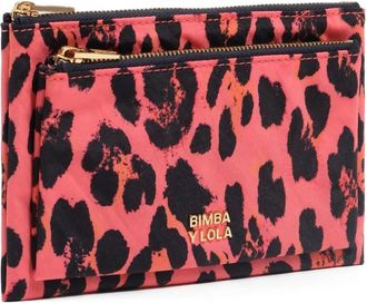 Bimba & Lola leopard-print zip-around purse - women - Polyamide/Polyester - One Size - Pink