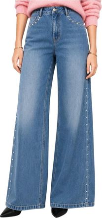Kocca Dames, Jeans, Blauw, Maat: 2XS Katoen