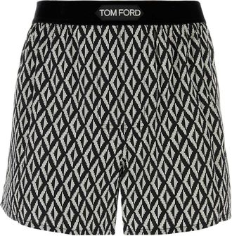 Tom Ford Printed Stretch Satin Boxer
