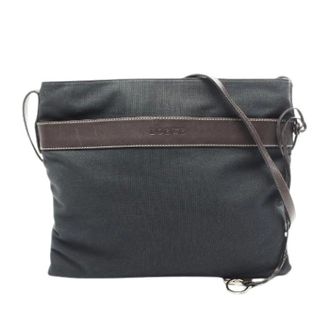 Loewe Pre-owned Canvas Leather Shoulder Bag - Dames - Pre-owned - Zwart - Maat: ONE Size Leer