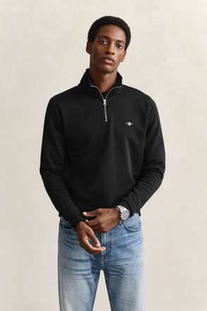 GANT Men Shield Half-Zip Sweatshirt (XXXL) BLACK