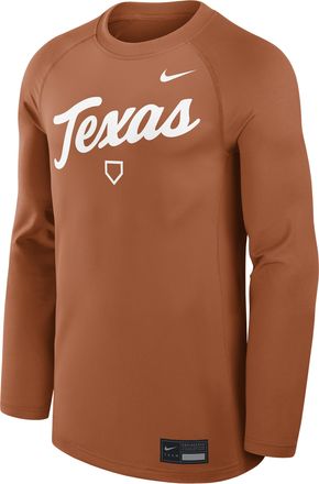 Nike Texas Dugout Game Time Nike Mens Dri-FIT College Long-Sleeve T-Shirt in Orange | 013D81FTXE-NHU