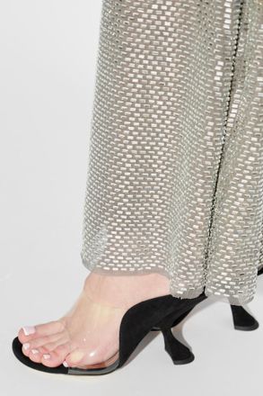 Amina Muaddi Heeled Mules Mackenzie, Womens, Black