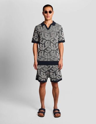 Lyle & Scott Lyle And Scott Mens Emblem Ribbed Knitted Shorts - Size: 37/36/32