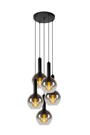 Lucide MARIUS Dimmable Adjustable Indoor Cluster Pendant Light 5xE27 in Black
