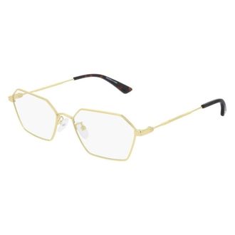 Alexander McQueen Glasses, male, Yellow, 56 MM, Elevate Your Style with Clairsemé Gles