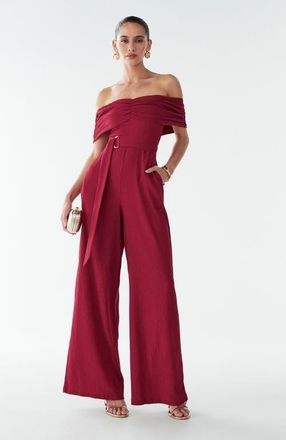 BWLDR Ava Jumpsuit in Burgundy at Nordstrom, Size 14