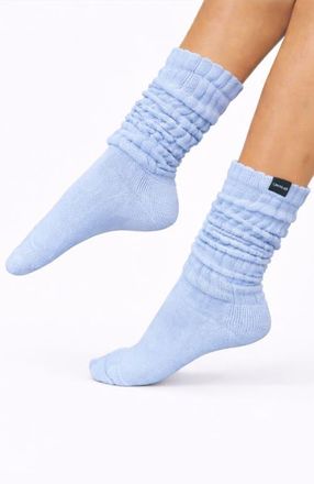 Lechery Gender Inclusive Scrunch Crew Socks in Powder Blue at Nordstrom