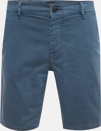 HUGO BOSS Boss By Hugo Boss Blue Cotton Slim Fit Shorts