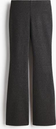 H&M Flared Knitted Trousers in Dark Gray at Nordstrom, Size Xx-Large