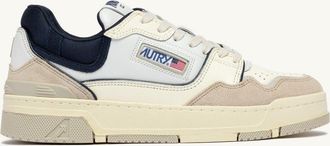 Autry SNEAKERS CLC LOW IN PELLE E SUEDE BIANCO SAND E SPACE BLUE