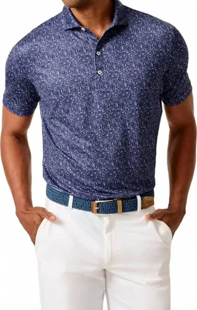 Johnnie-O Boggings Performance Polo Shirt In Navy