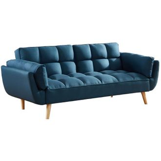 Vente-Unique Vente-unique - Divano letto 3 posti clic-clac in Tessuto Blu - loeline