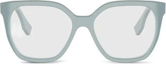 Fendi Glasses, female, Blue, Size: 54 MM Lettering Eyeglasses