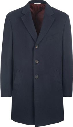 Pal Zileri Enkelrij jas - Heren - Mantels - Blauw - Maat: 3XL Leer