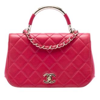 Chanel Pre-owned Carry Chic - Dames - Vintage Handtas - Roze - ONE Size - Leer - Vintage