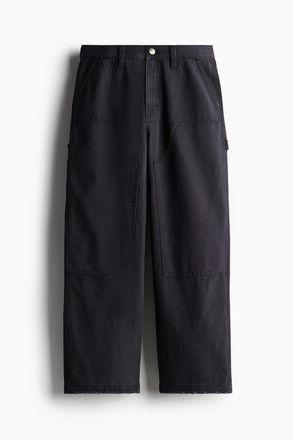 H&M Carpenterhose in Baggy Fit - Schwarz