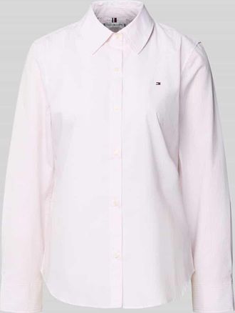 Tommy Hilfiger Regular Fit Hemdbluse aus Baumwoll-Mix in Hellrosa, Größe 44