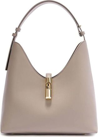 Furla Goccia M Hobo Bag In Linen Color Leather