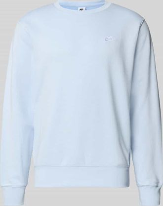 Nike Sweatshirt mit Label-Stitching und Rundhalsausschnitt in Hellblau, Gr&ouml;&szlig;e XXL