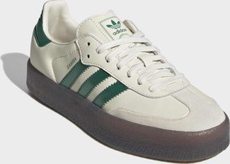 adidas Sneaker ADIDAS ORIGINALS SAMBAE, Damen, Gr. 40,5, cream wei&szlig;, bold gr&uuml;n, collegiate gr&uuml;n, Leder, Schuhe Sneaker