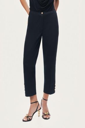 Nocturne Gold Button Detail Pants in Black at Nordstrom, Size X-Large Eu