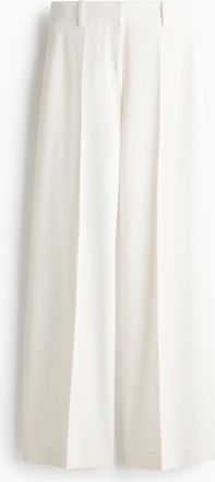 H&M Elegante Hose mit weitem Bein - White