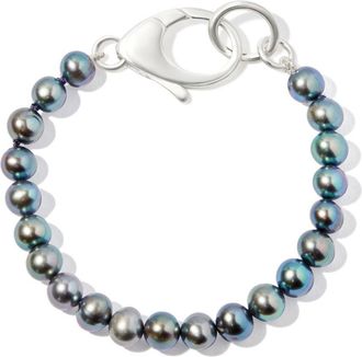 Hatton Labs Sterling Silver Pearl Bracelet - Mens - Sterling Silver