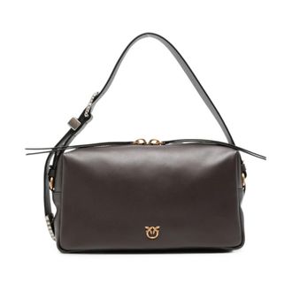 Pinko Bauletto Trittico - Dames - Handtassen - Bruin - ONE Size - Katoen - Tassen