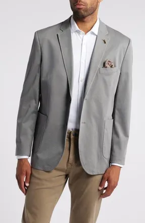 Johnston & Murphy Washed Stretch Cotton Sport Coat in Gray at Nordstrom, Size Large