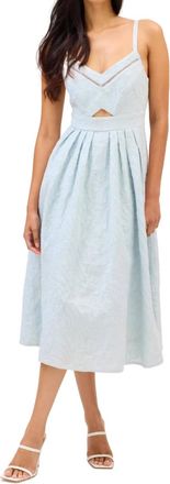 Allison New York Embroidered Natalie Midi Dress In Powder Blue