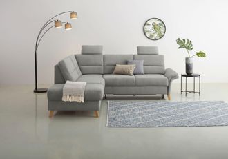 HOME AFFAIRE Ecksofa »Westerland L-Form« Federkern-Polsterung, wahlweise mit Bettfunktion, Bettkasten