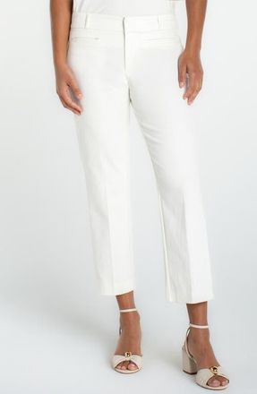 Liverpool L.A. Welt Pocket Crop Straight Leg Pants in Whipped Cream at Nordstrom, Size 4P