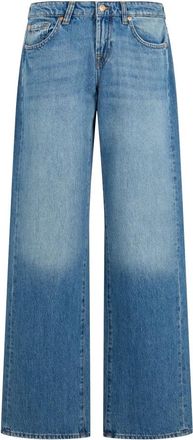 7 For All Mankind Jeans, Dames, Blauw, W27, Katoen, Wide-Leg Jeans