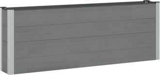 vidaXL Arriate Elevado 2 Uds. Negro 200 X 30 X 72 Cm Wpc Y Aluminio Vidaxl