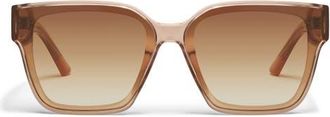 Quay Drive In 66mm Square Sunglasses in Oat/Sepia at Nordstrom