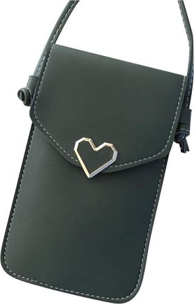 Generic Crossbody Touchable Leather Change Bag Shoulder Bag Bag Wallet Phone Womens Bag Leather Shoulder Bag for Women (Green, One Size)