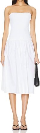 WeWoreWhat Ribbed Midi Dress In White