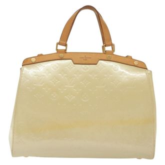 Louis Vuitton Blair Monogram Vernis Beige Patent_Leather Handbag (Pre-Owned)