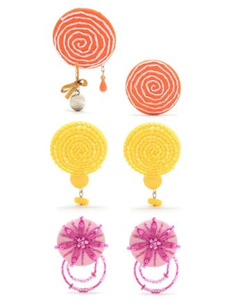 Amir Slama 3 pair earring set - Multicolour