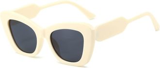 Generic Womens Shopping Vacation Outdoor Beach Sunglasses(Beige)