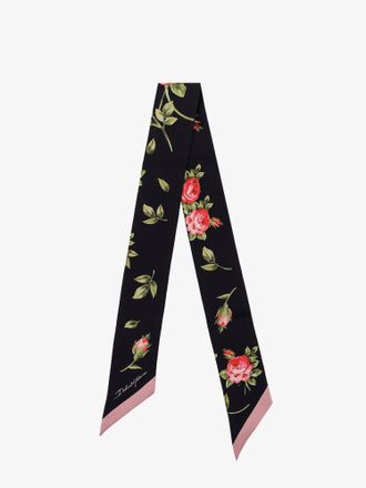 Dolce & Gabbana Bandeau in twill di seta con stampa Bouquet Rose - DOLCE & GABBANA - gender_Woman