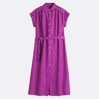 La Redoute Collections Linnen jurk met korte mouwen Signature HELO&Iuml;SE