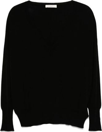 Zanone Truien & Vesten, Dames, Zwart, S, Wol, Trui met V-hals