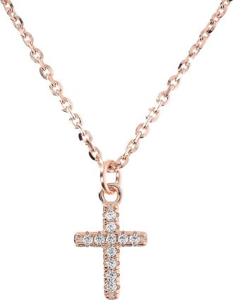 Autentica Petite Cross Pendant With Chain Necklace