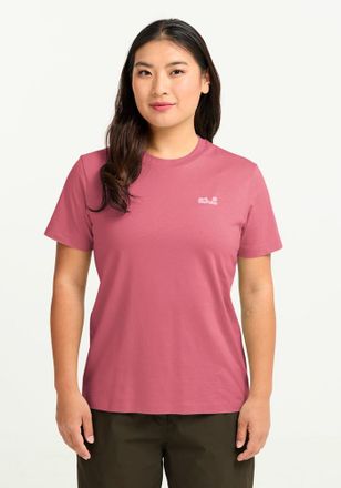 Jack Wolfskin T-Shirt JACK WOLFSKIN ESSENTIAL T W, Damen, Gr. L (42/44), evening rose, Obermaterial: 100% Baumwolle, normal, Rundhals, Shirts T-Shirt