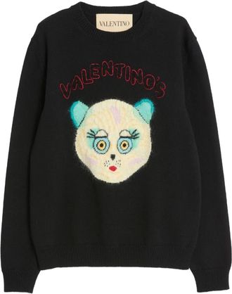 Valentino Garavani Chat de La Maison-patch sweater - Black