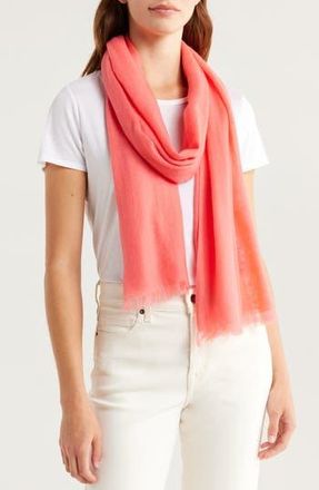 Nordstrom Textured Cashmere Scarf in Coral Sugar at Nordstrom Rack
