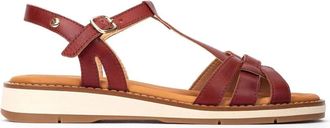 Pikolinos Roquetas Sandal - Dames - Sandalen - Rood - 35 EU - Leer - Schoenen