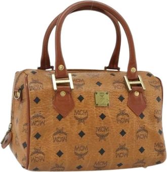 MCM Pre-owned Handbags, female, Brown, Size: ONE SIZE Pre-owned Boston Bag